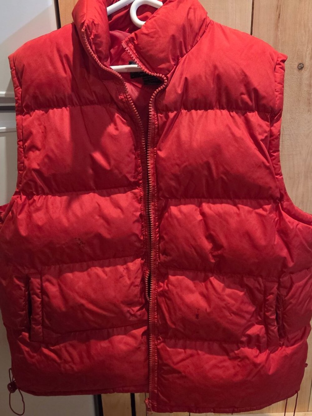 Vibrant red puffer vest